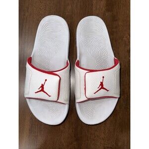 Nike Air Jordan Hydro Slide Sandals White Red Adjustable Comfort Slides Men 11